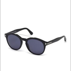 Newman 53mm Round Brow Bridge Sunglasses